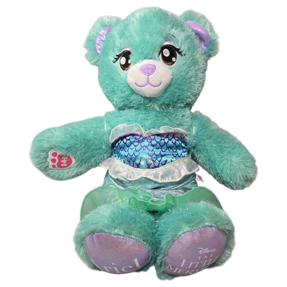 Build A Bear Disney Little Mermaid Ariel Bear Plush 2023 Outfit 16" Princess